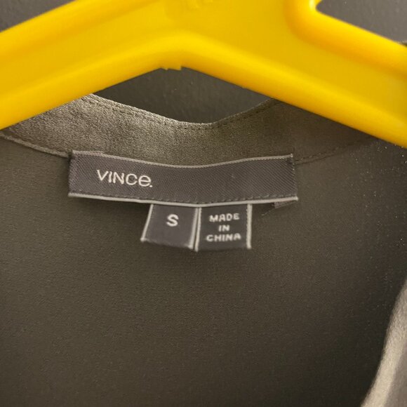 Vince 100% silk dress with pockets. Olive Green, size small. Beach dress / Date. - Picture 4 of 5